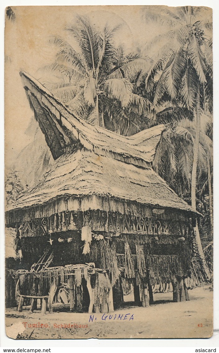 New Guinea Tumleo Schadelhaus No 45  P. Used Rabaul To Cuba Deutsch Neu Guinea - Papouasie-Nouvelle-Guinée