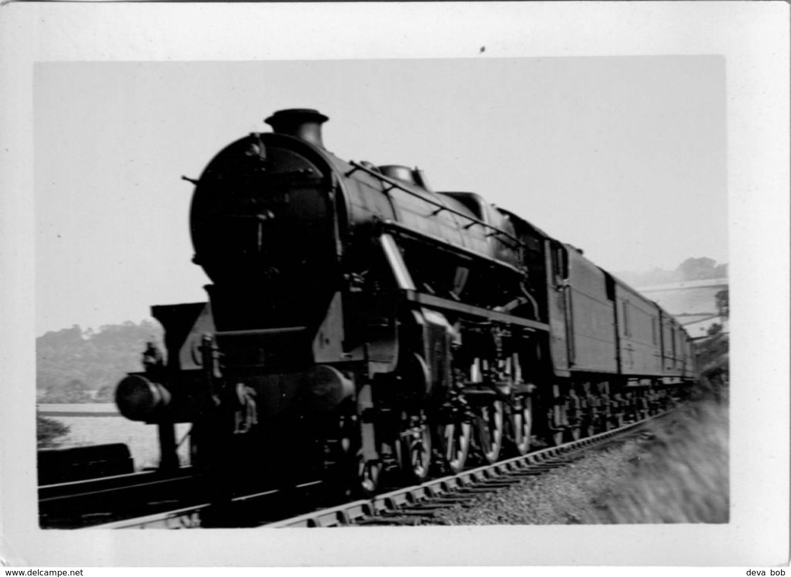 Railway Photo LMS Black 5 5080 Stanier 4-6-0 Loco - Trains