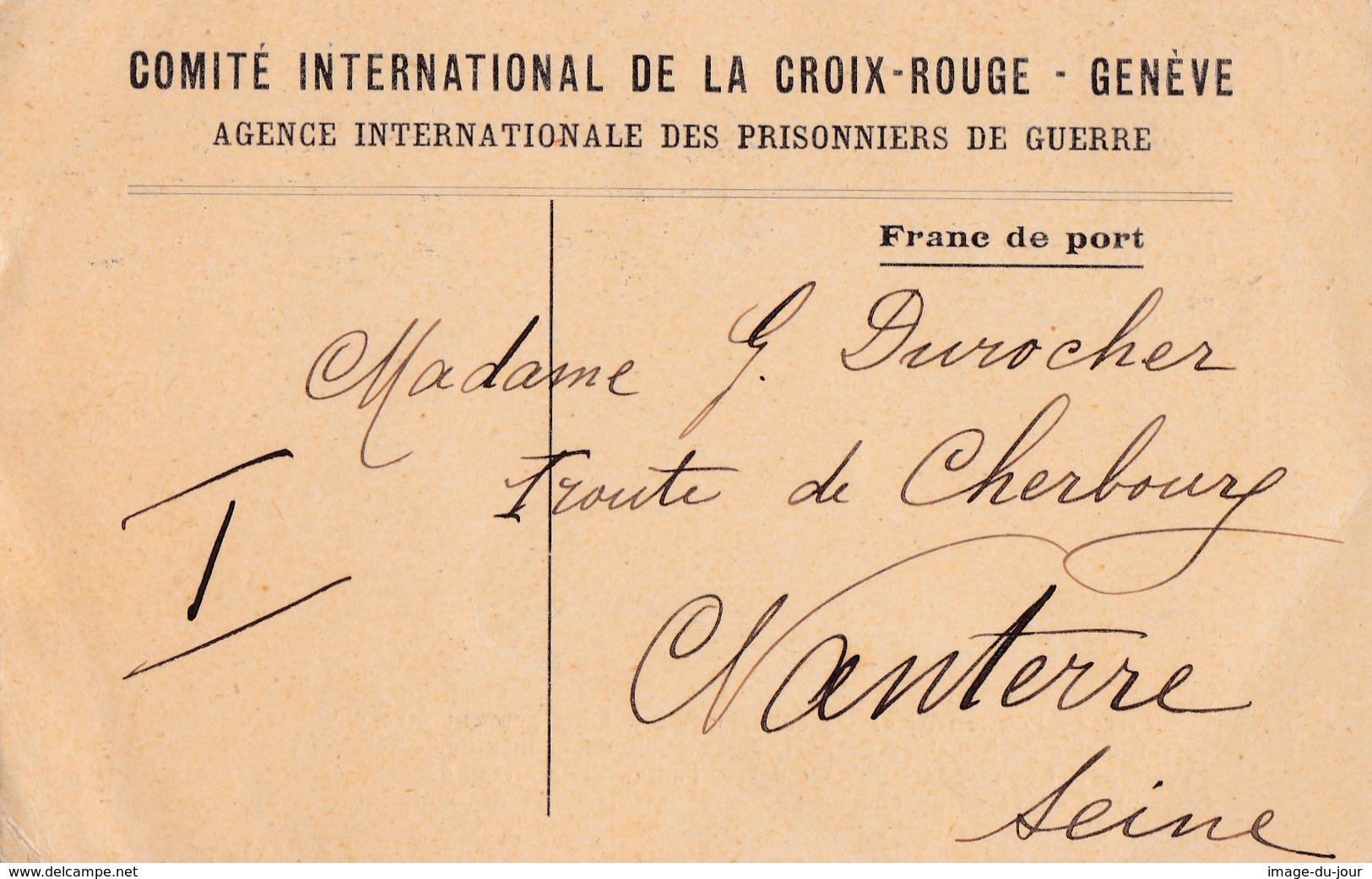 Comité International De La Croix Rouge Genéve Agence Des Prisonniers De Guerres Carte De Présence Camp Limburg - Guerre De 1914-18