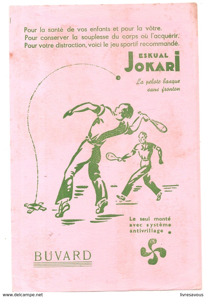 Buvard ESKUAL JOKARI La Pratique Du Jokari Assure Une Longue Et Joyeuse Vie - Sport