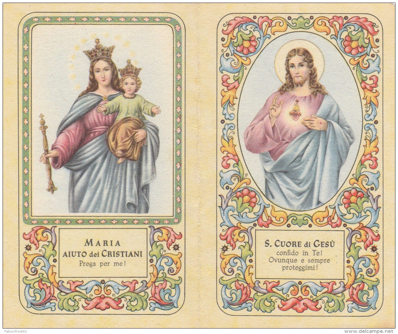 SANTINO HOLY CARD CALENDARIO SALESIANI 1953 (SN157 - Formato Piccolo : 1941-60