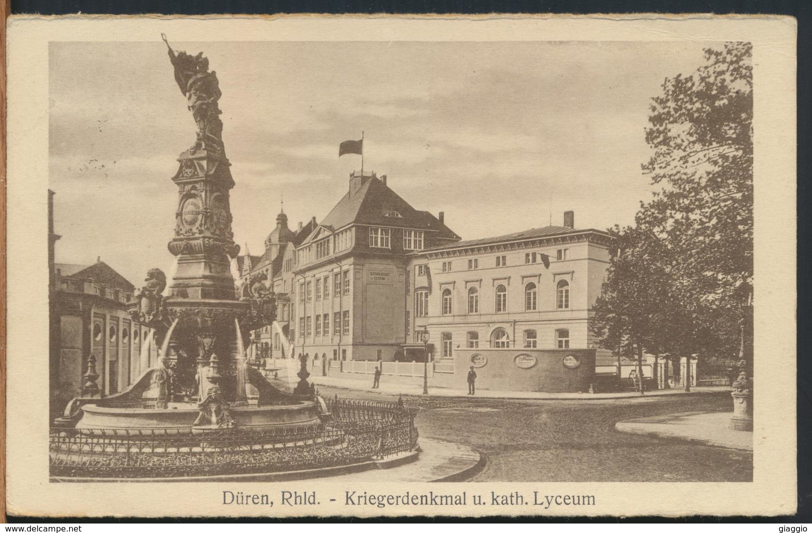 °°° 11906 - DUREN - KRIEGERDENKMAL LYCEUM - 1968 With Stamps England °°° - Dueren