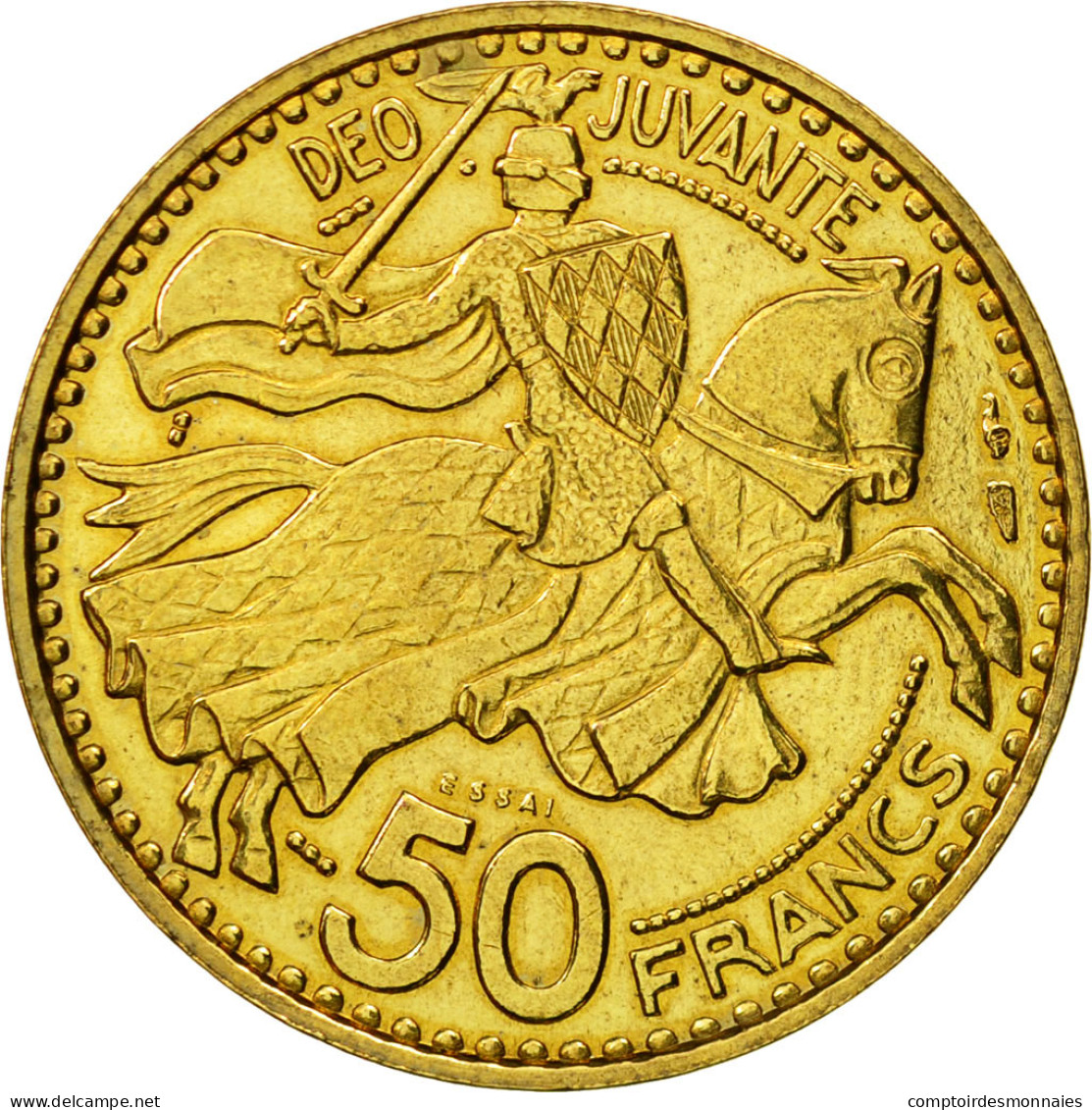 Monnaie, Monaco, Rainier III, 50 Francs, 1950, Paris, ESSAI, SUP+ - 1949-1956 Anciens Francs