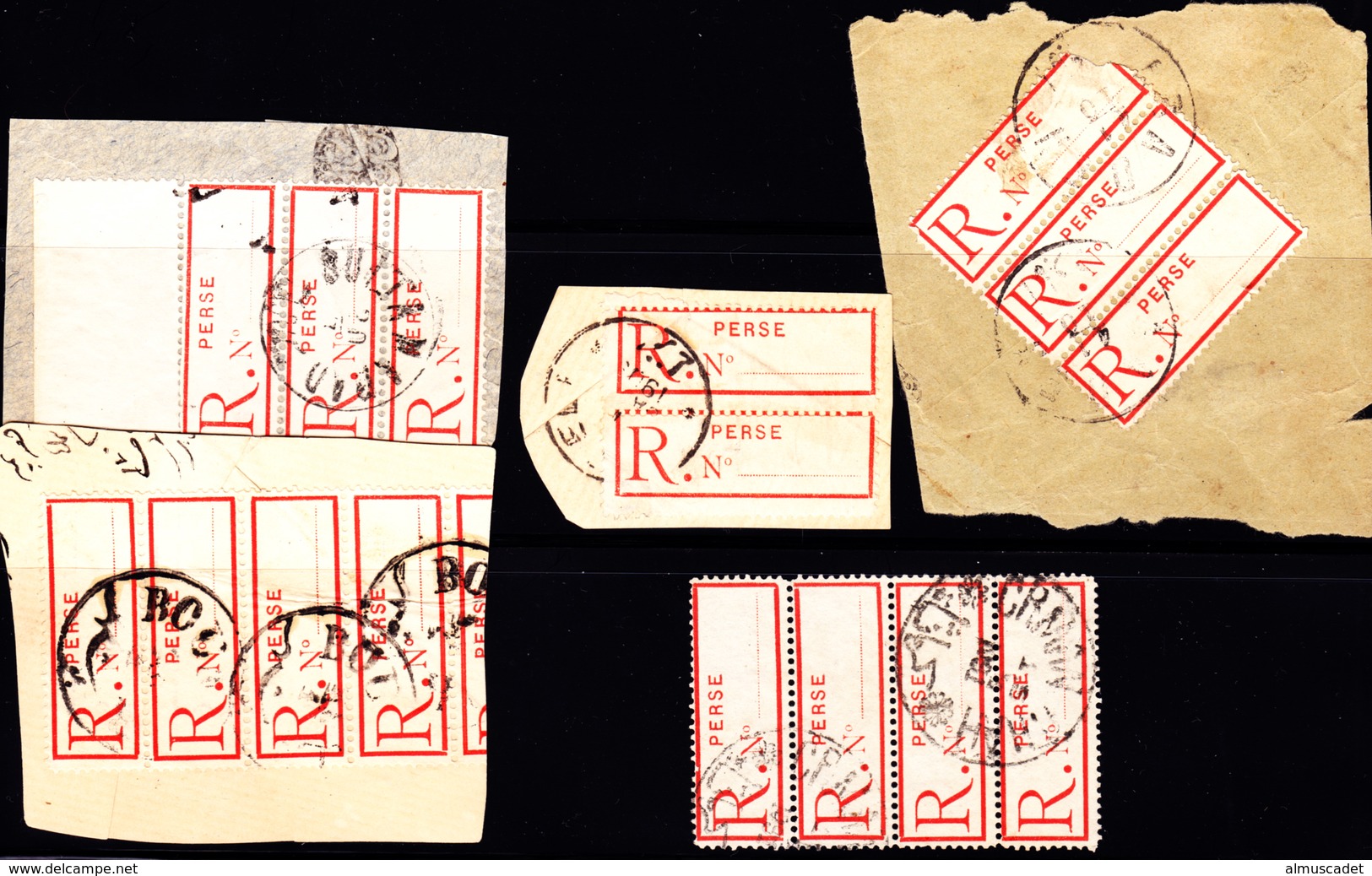 IRAN -  1887-1913 Registration Labels Sold As 1 Chahi - Iran