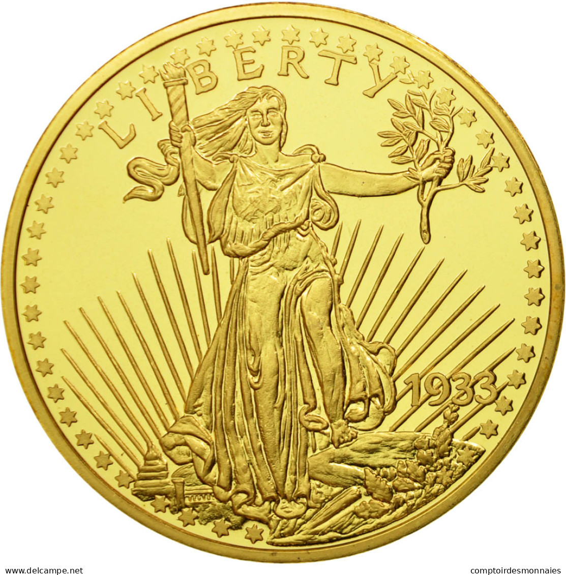 United States Of America, Médaille, Reproduction Twenty Dollars Liberty, FDC - Autres & Non Classés