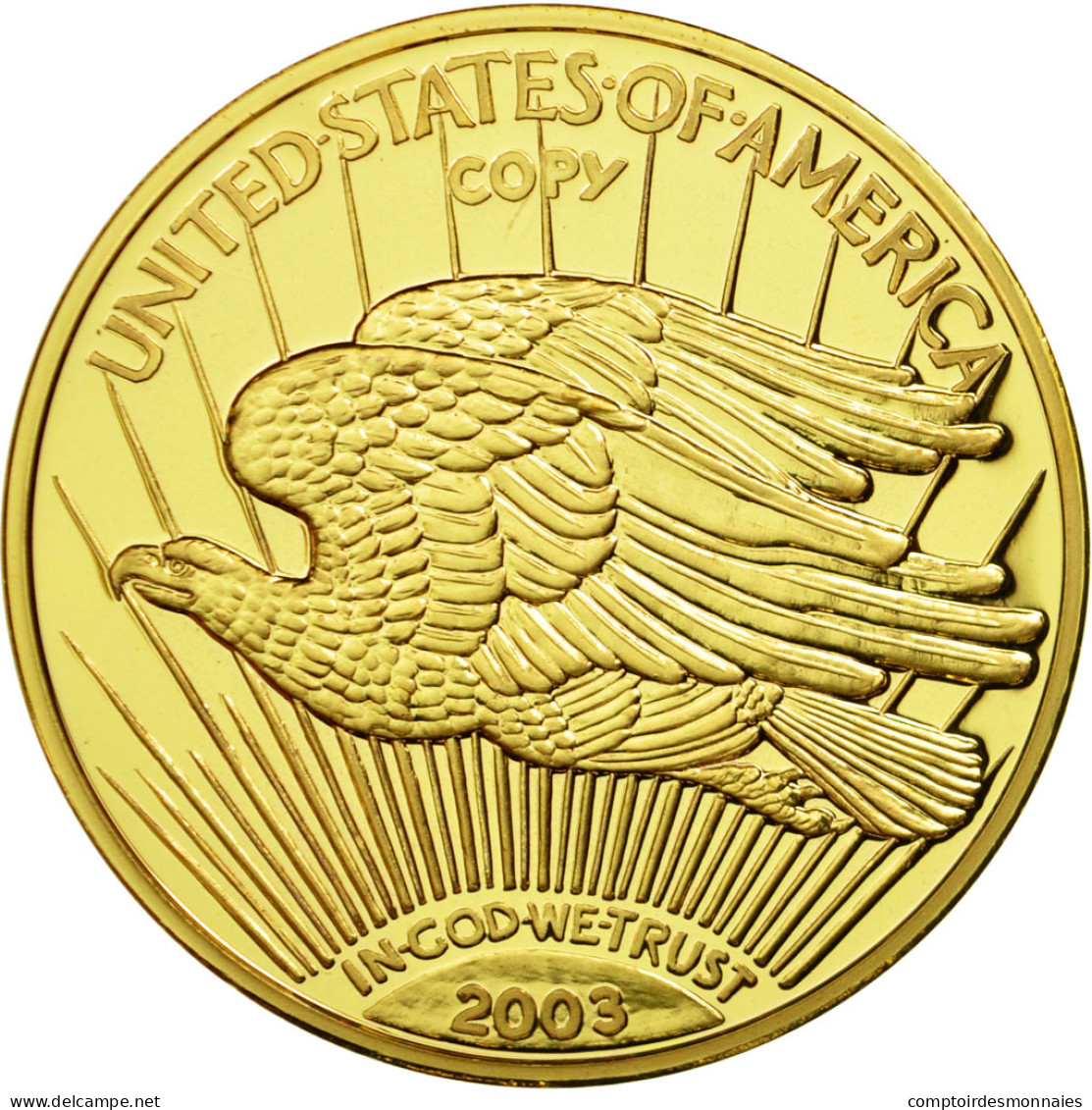 United States Of America, Médaille, Reproduction Twenty Dollars Liberty, FDC - Autres & Non Classés