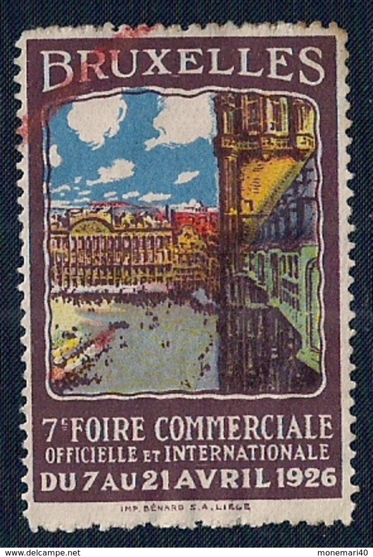 BELGIQUE - VIGNETTE - BRUXELLES - 7e FOIRE INTERNATIONALE 1926. - Unused Stamps