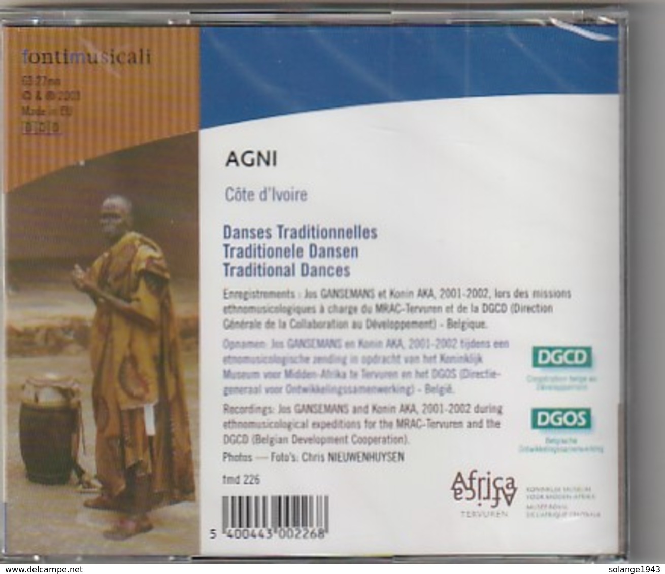 Cd Musique De Côte D'Ivoire Danse Traditionnelles Des Agni-n' Denean   Etat: TTB Port 110 Gr Ou 30gr - Musiques Du Monde