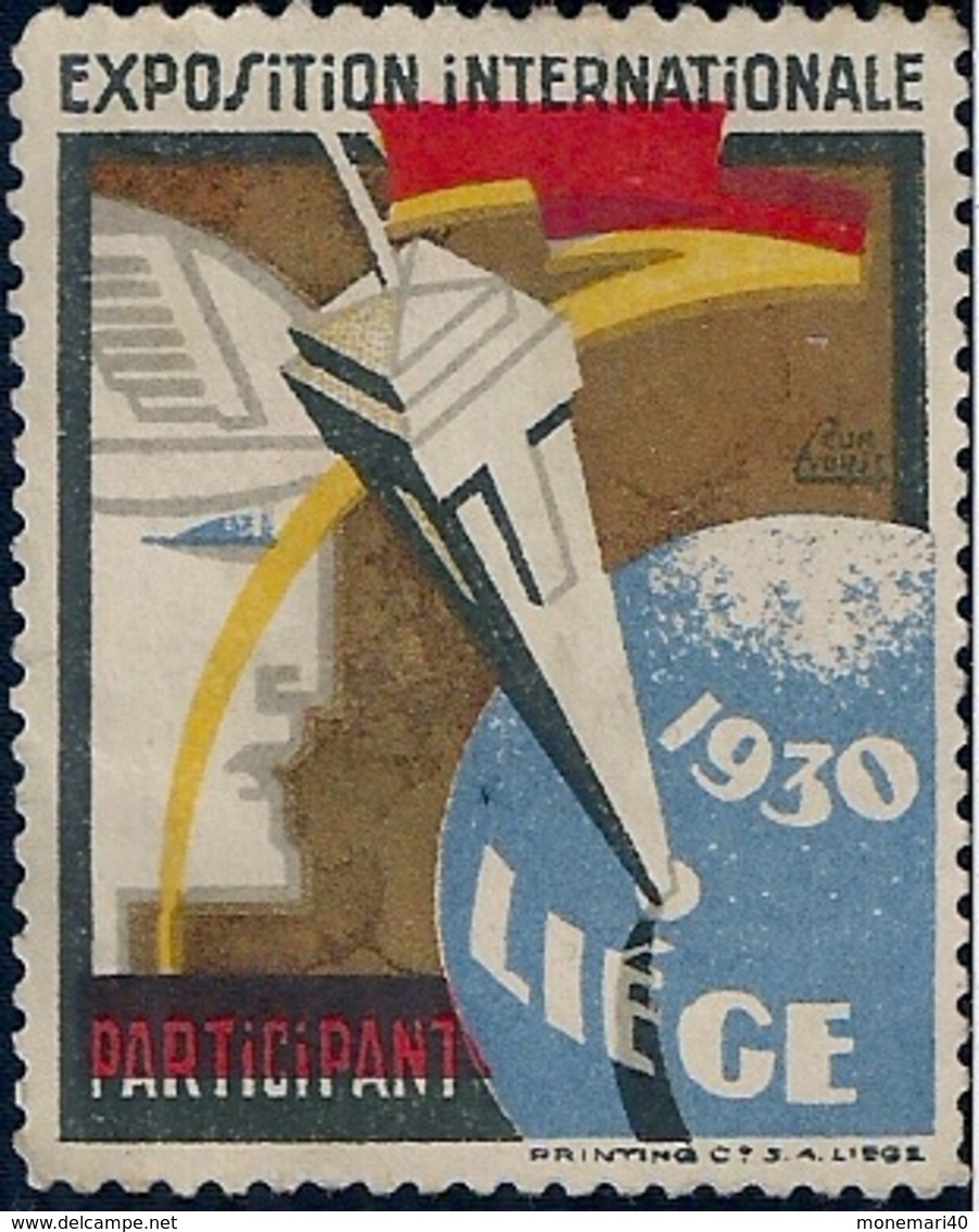 BELGIQUE - VIGNETTE - LIÈGE - EXPOSITION INTERNATIONALE 1930. - Neufs