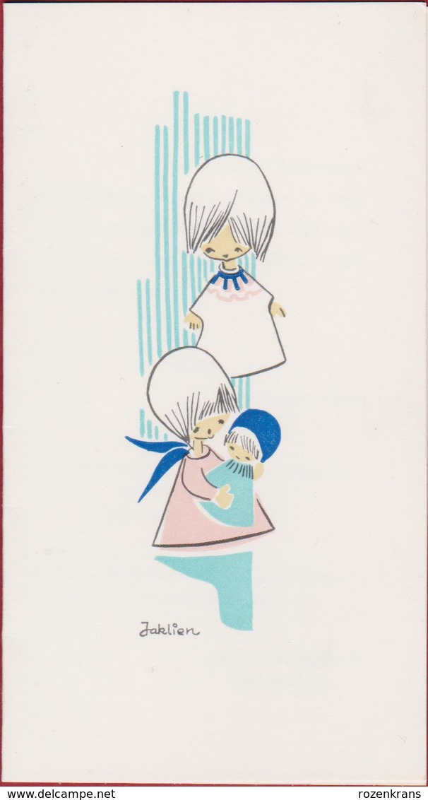 Oud Geboortekaartje Carte Faire Part De Naissance 1963 Jaklien Illustrator Illustrateur Ilse Megens Marien Schoten - Birth