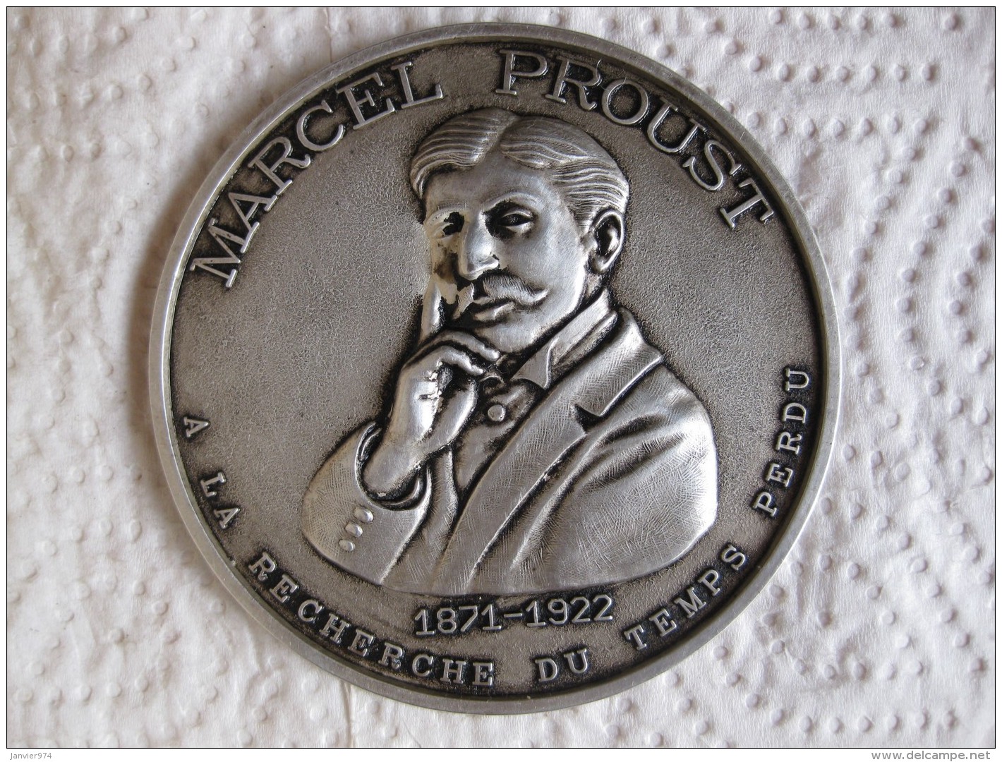 Médaille Marcel Proust 1871 1922 , A La Recherche Du Temps Perdu  Par G.L.M. - Unclassified