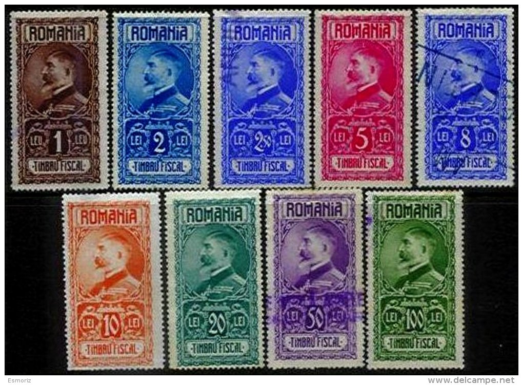 ROMANIA, Stamp Duty, */o M/U, F/VF - Revenue Stamps