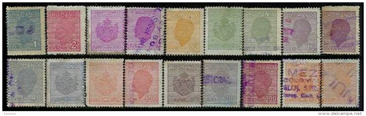 ROMANIA, Invoices, */o M/U, F/VF - Revenue Stamps