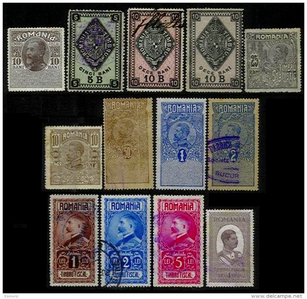 ROMANIA, Stamp Duty, */o M/U, F/VF - Fiscale Zegels