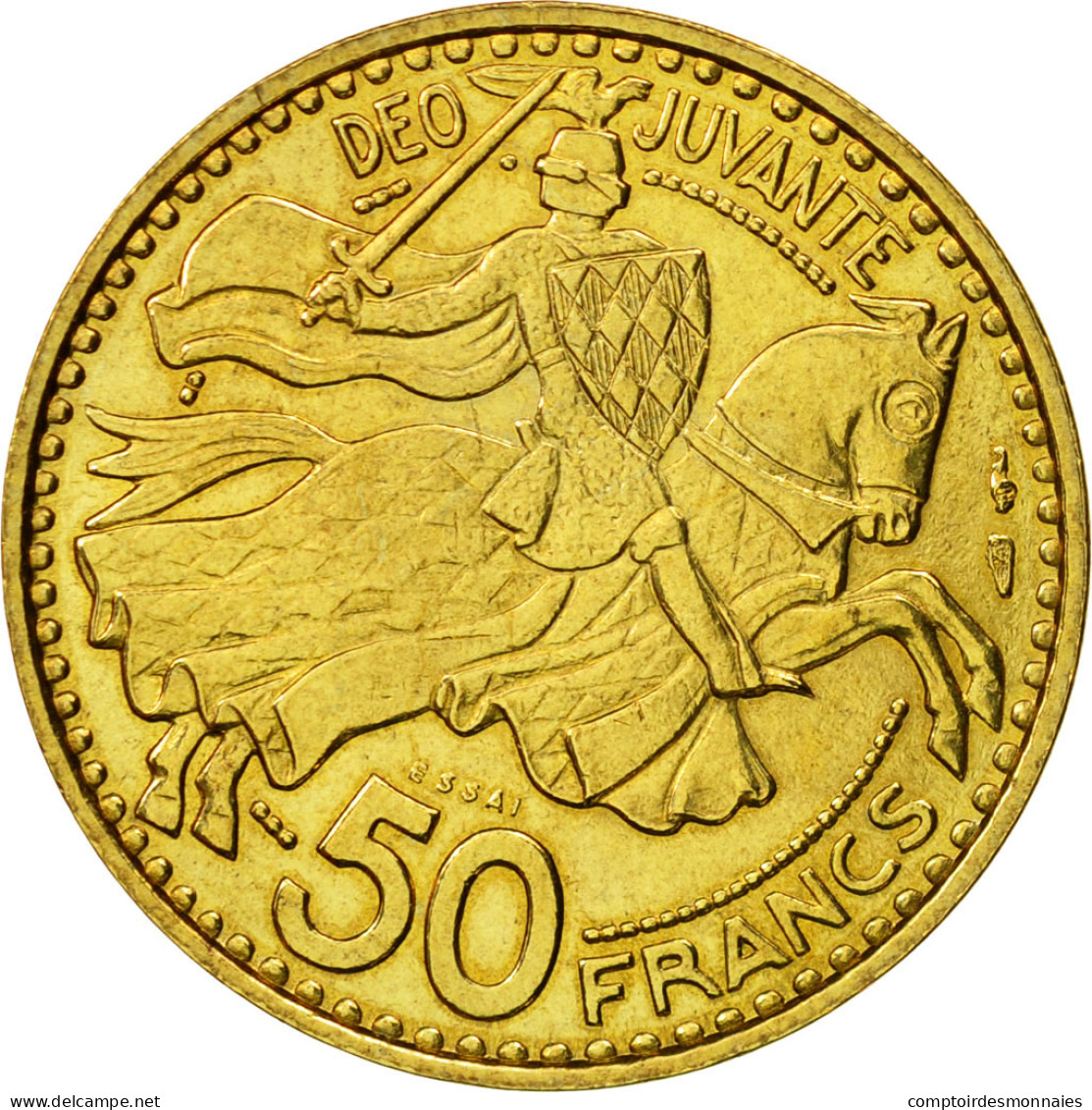 Monnaie, Monaco, Rainier III, 50 Francs, 1950, Paris, ESSAI, SPL - 1949-1956 Anciens Francs