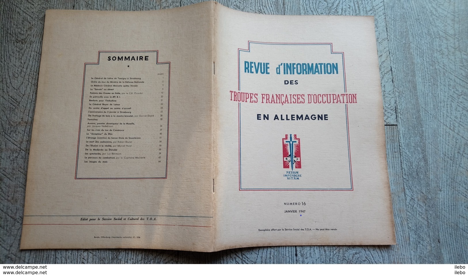 Revue D'information Des Troupes Françaises D'occupation En Allemagne N°16 Indochine Fanion Des Goums  Ww2 Guerre - Guerre 1939-45