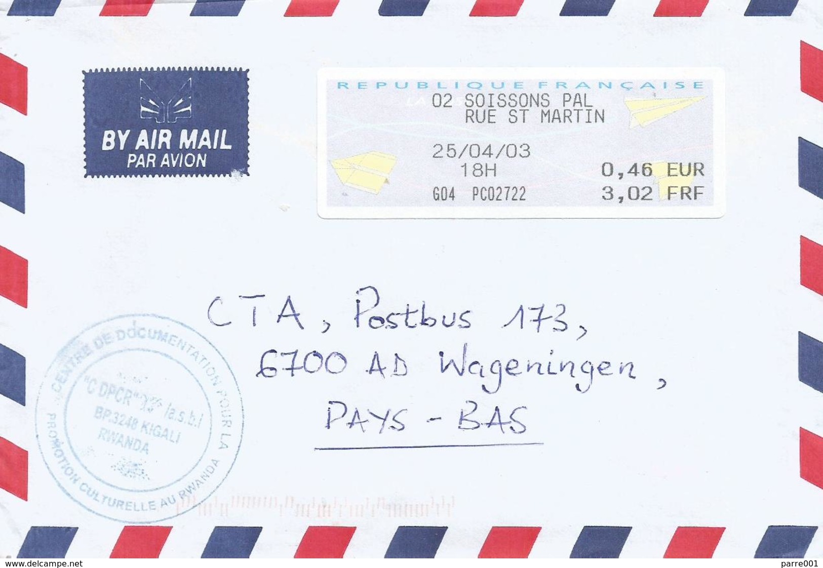 France 2003 Soissons Meter Siemens “HighPrint 4905”  EMA Cover - 2000 « Avions En Papier »