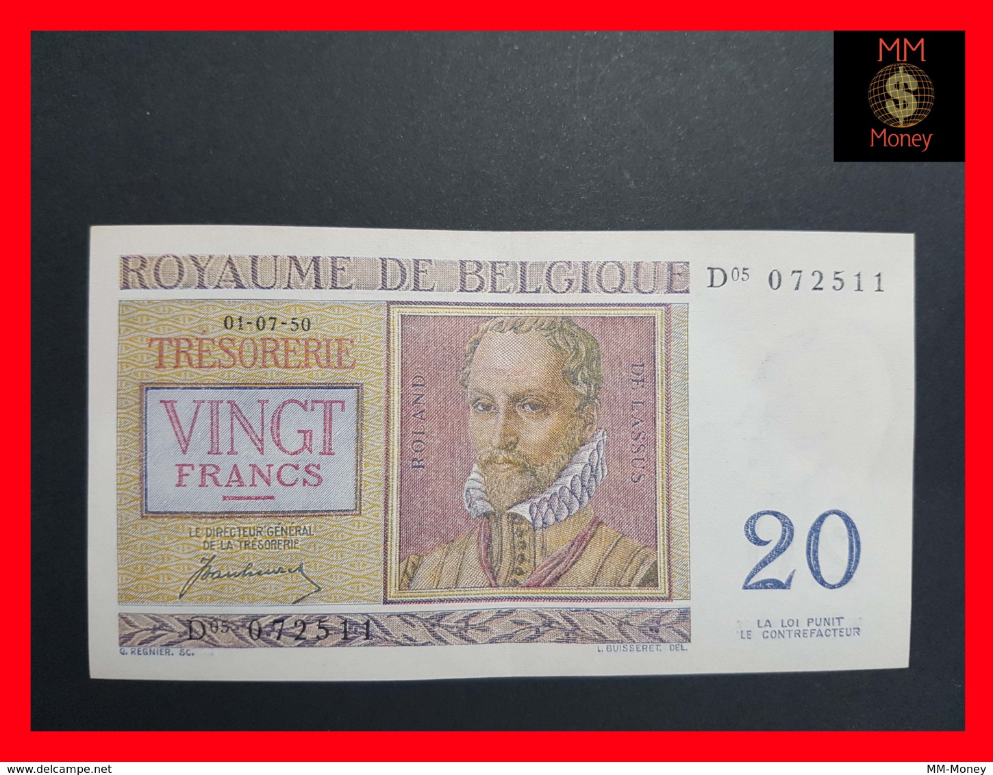 BELGIUM 20 Francs 1.7.1950  P. 132 A AU - Otros & Sin Clasificación