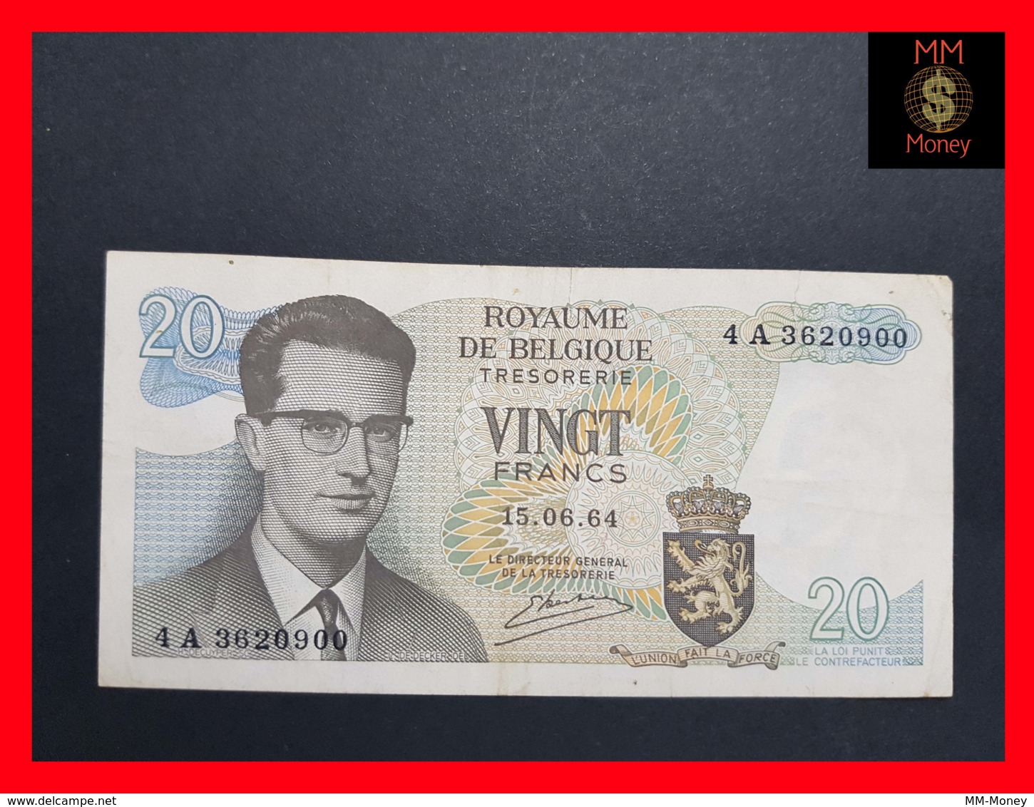 BELGIUM 20 Francs 15.6.1964 P. 138  VF - Otros & Sin Clasificación