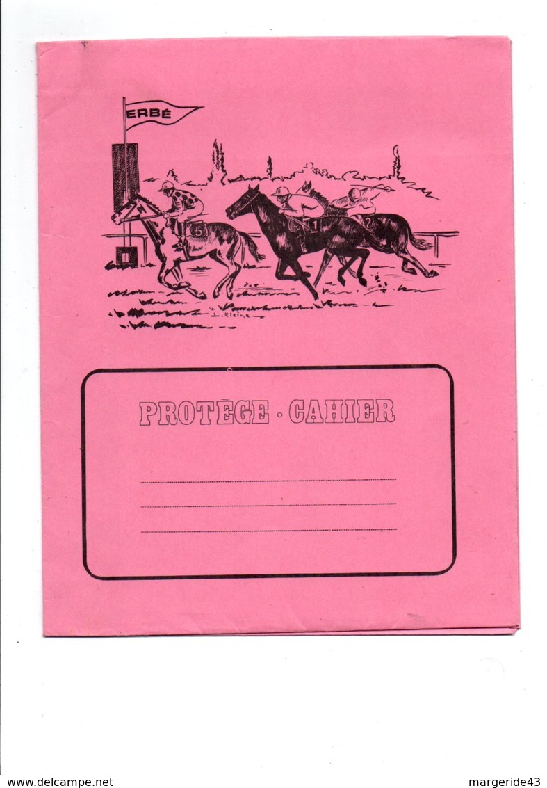 PROTEGE CAHIER ERBé - COURSE HIPPIQUE - Protège-cahiers