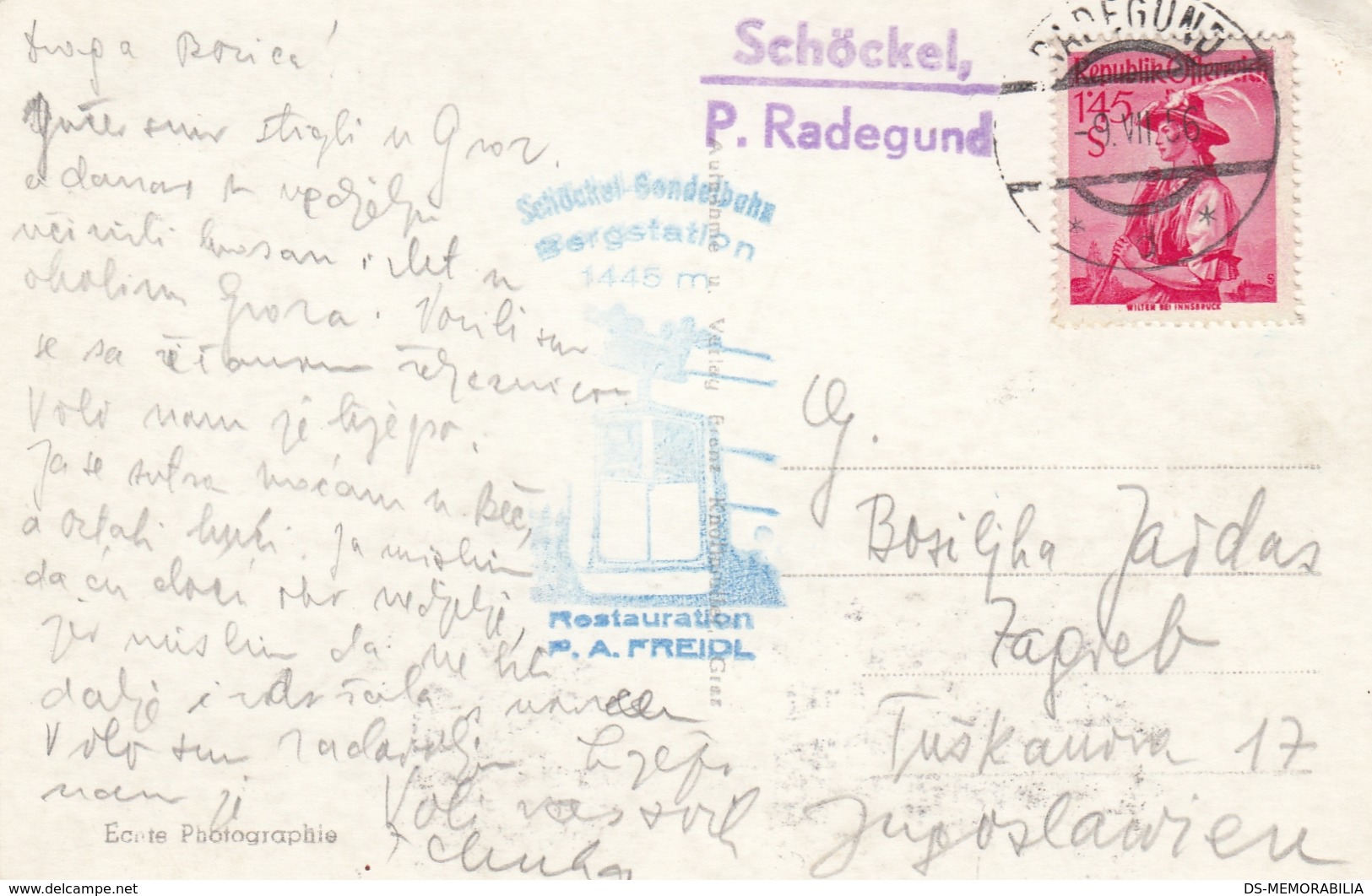 St Radegund Postablage Schockel Post Radegund 1956 - St. Radegund