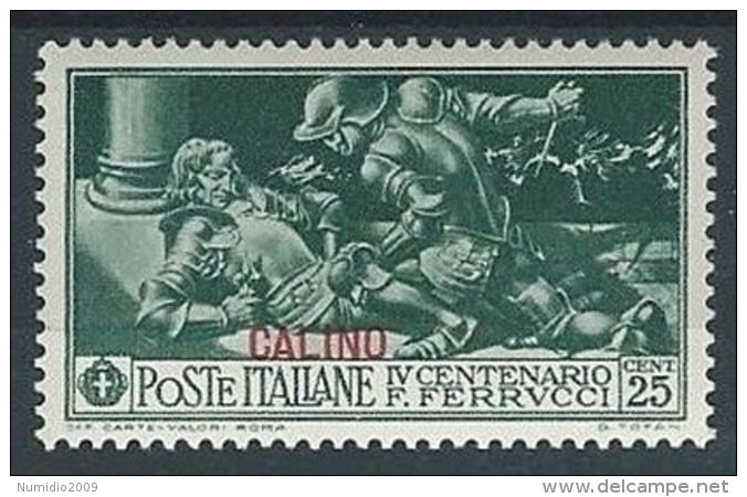 1930 EGEO CALINO FERRUCCI 25 CENT MH * - RR13569 - Egée (Calino)