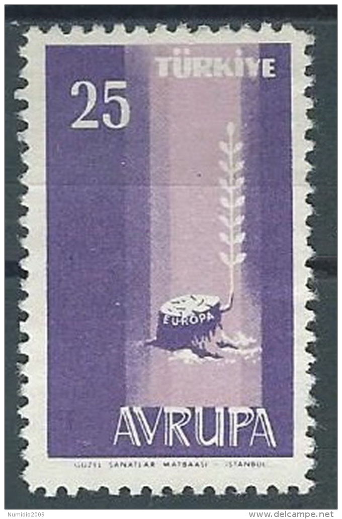 1958 EUROPA TURCHIA 25 K MH * - EV - 1958