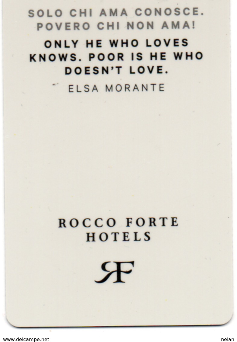 HOTEL-ROOM KEY CARD-ITALIA-ROCCO FORTE HOTELS - Chiavi Elettroniche Di Alberghi
