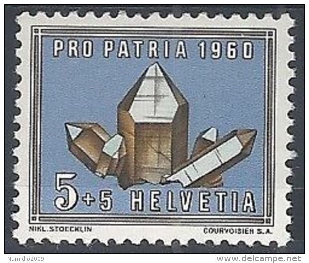 1960 SVIZZERA PRO PATRIA 5 CENT MH * - SZ163 - Nuovi