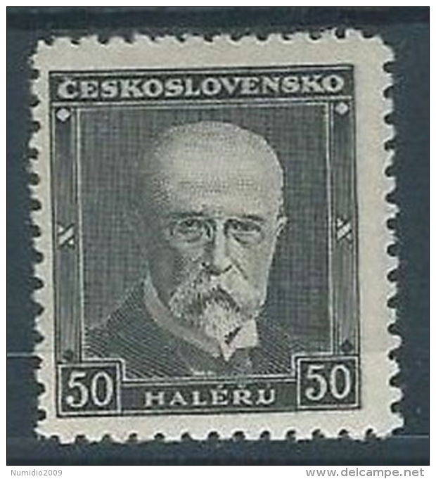 1937 CECOSLOVACCHIA THOMAS GARRIGUE MASARYK MH * - CZ002 - Nuovi