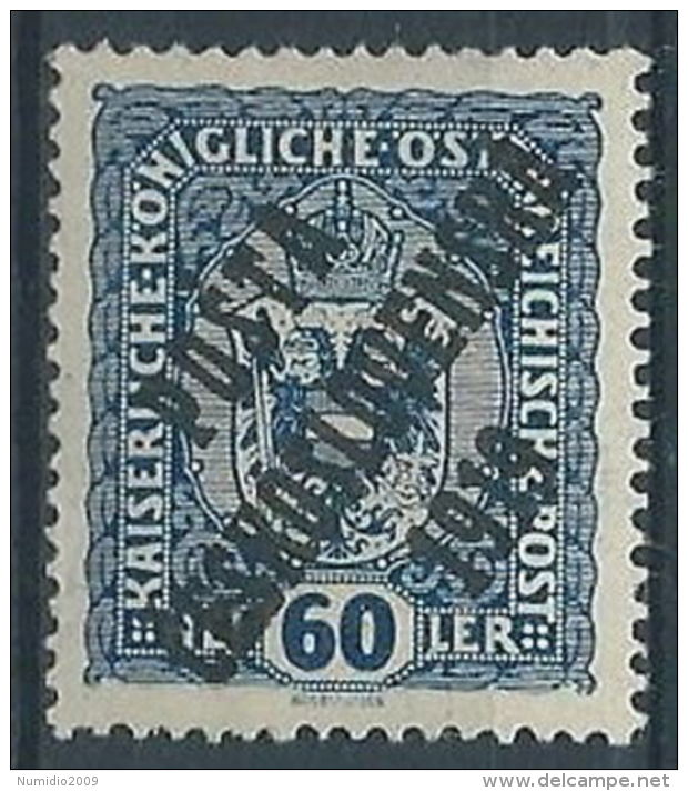 1919 CECOSLOVACCHIA SOPRASTAMPATO 60 H AUSTRIA N.154 MH * - CZ028 - Nuovi