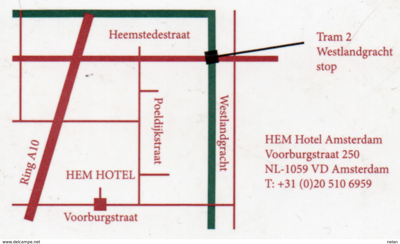 HOTEL-ROOM KEY CARD-HEM HOTEL  AMSTERDAM-HOLAND - Chiavi Elettroniche Di Alberghi