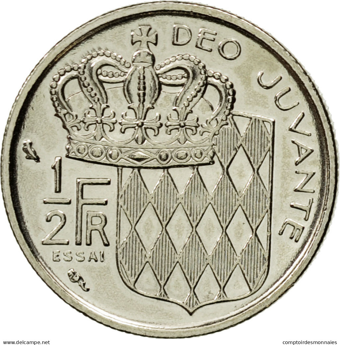 Monnaie, Monaco, Rainier III, 1/2 Franc, 1965, Paris, ESSAI, SPL, Nickel - 1960-2001 New Francs