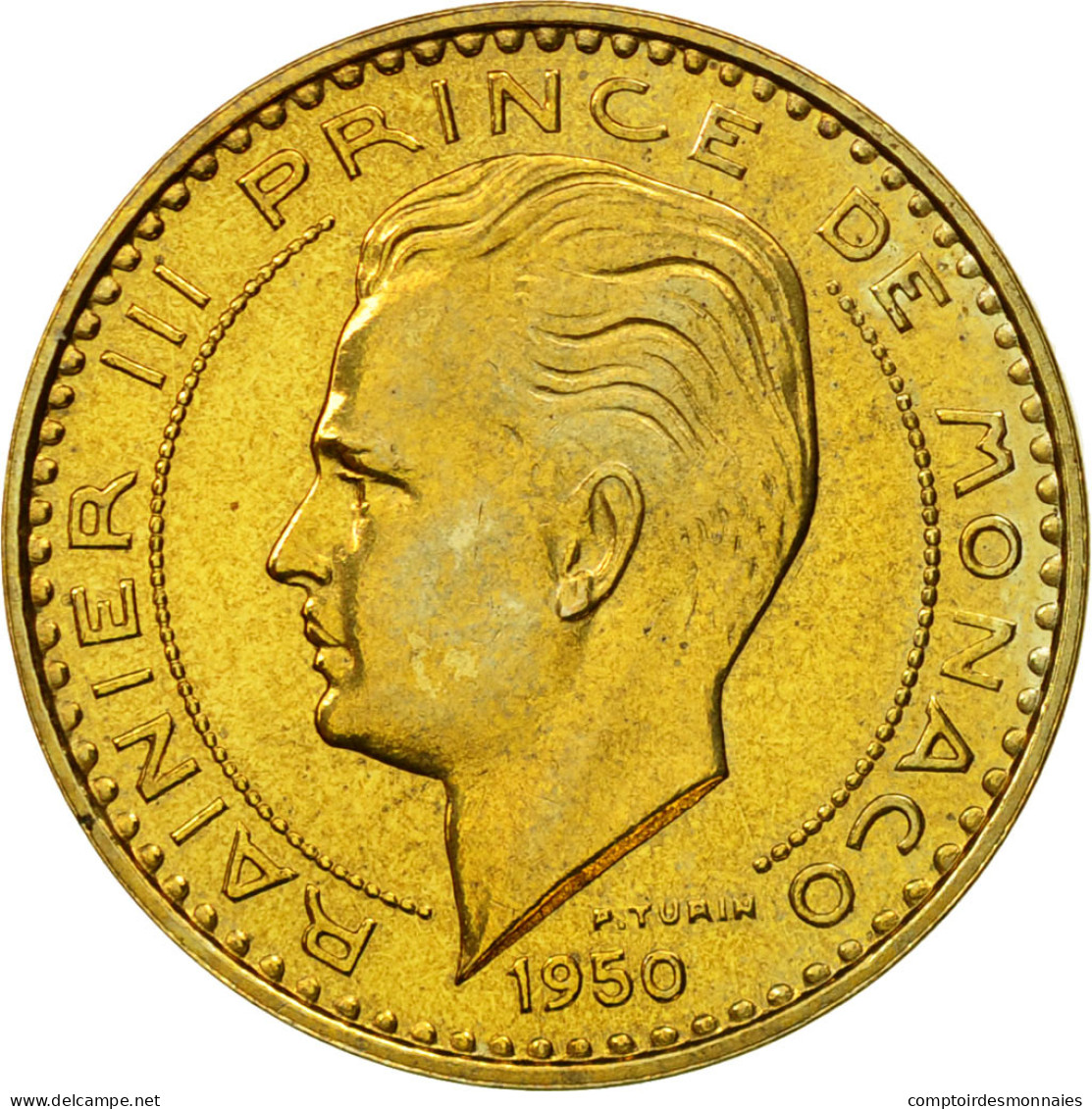 Monnaie, Monaco, Rainier III, 20 Francs, 1950, Paris, ESSAI, SUP+ - 1949-1956 Old Francs