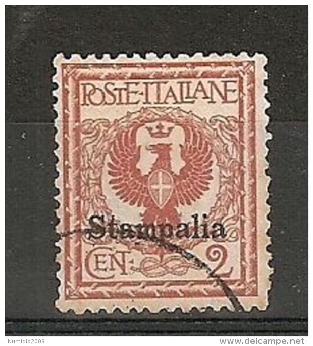 1912 EGEO STAMPALIA USATO 2 CENT - RR5788 - Egée (Stampalia)