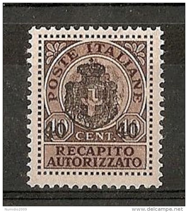 1945 LUOGOTENENZA REC. AUTORIZZATO 40 C MNH ** - 7310-7 - Service Privé Autorisé