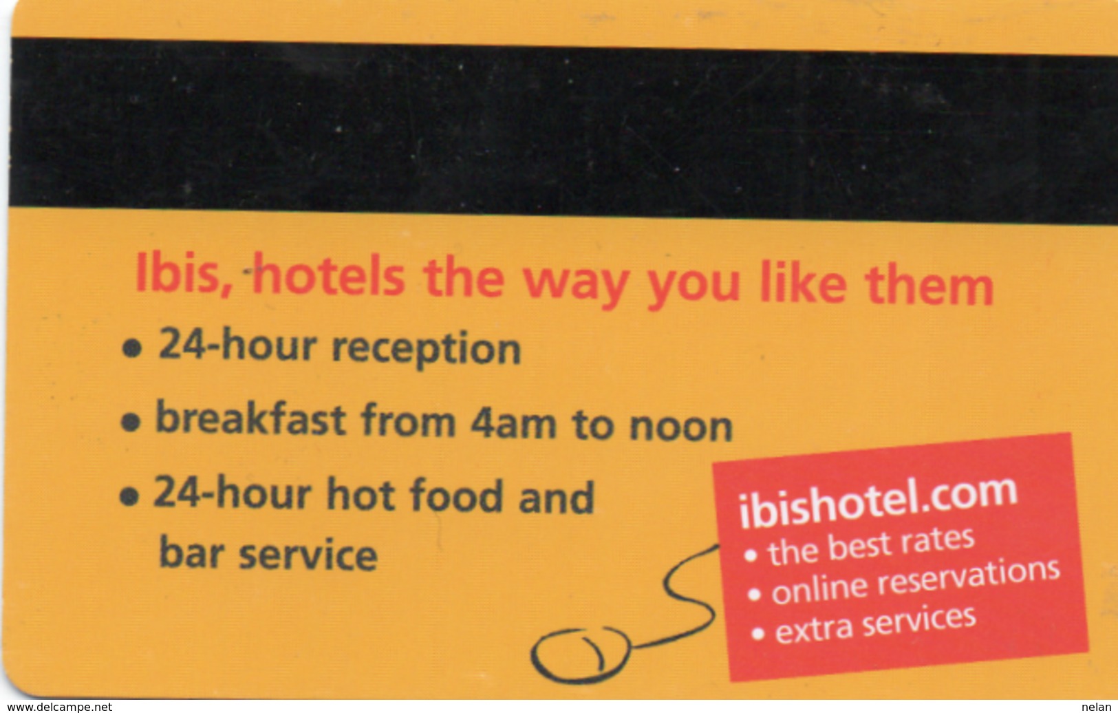 HOTEL-ROOM KEY CARD-IBIS - Chiavi Elettroniche Di Alberghi