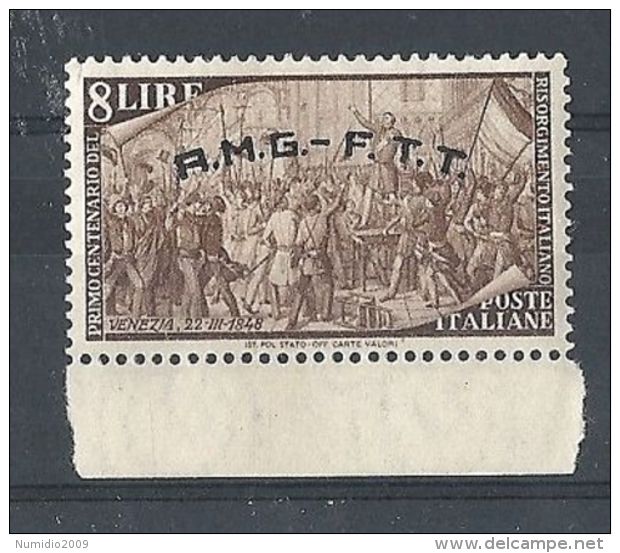 1948 TRIESTE RISORGIMENTO 8 LIRE MNH ** - RR8051-2 - Neufs