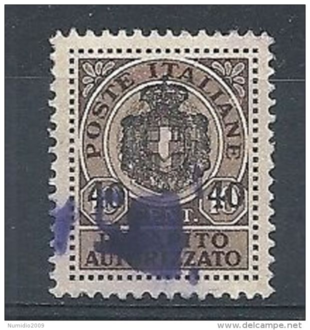 1945 LUOGOTENENZA USATO REC. AUTORIZZATO - RR8384-2 - Geautoriseerde Privédienst