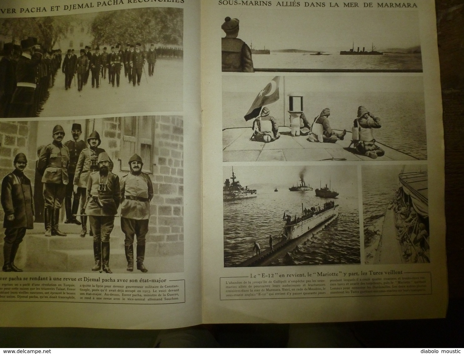 1916 LE MIROIR:Sous-marin E-12 à Moudros (Grèce);Hartmannswillerkopf;Israèlites Serbes,syriens à Ajaccio;Leskovatz;etc - French