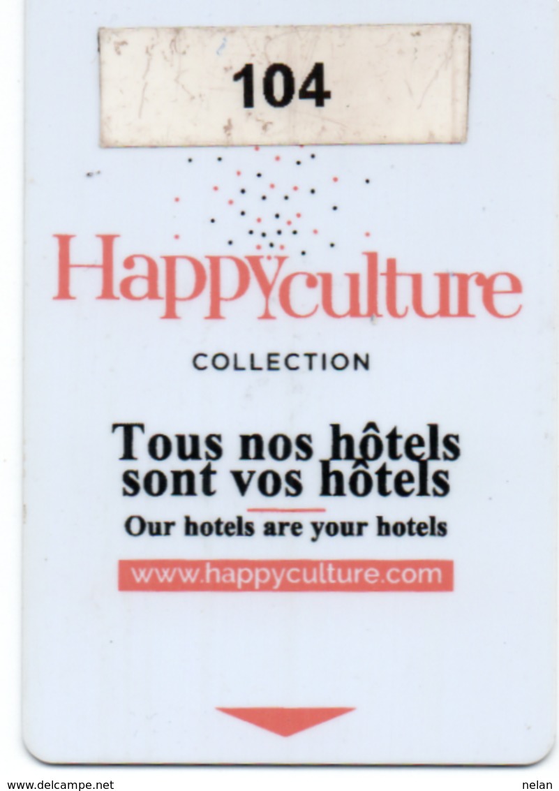 HOTEL-ROOM KEY CARD-HAPPYCULTURE HOTELS FRANCIA - Chiavi Elettroniche Di Alberghi