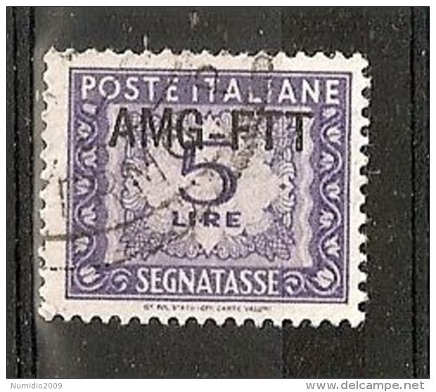 1949-54 TRIESTE A USATO SEGNATASSE 5 LIRE - RR7375-3 - Strafport