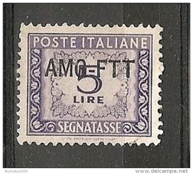 1949-54 TRIESTE A USATO SEGNATASSE 5 LIRE - RR7375-9 - Postage Due