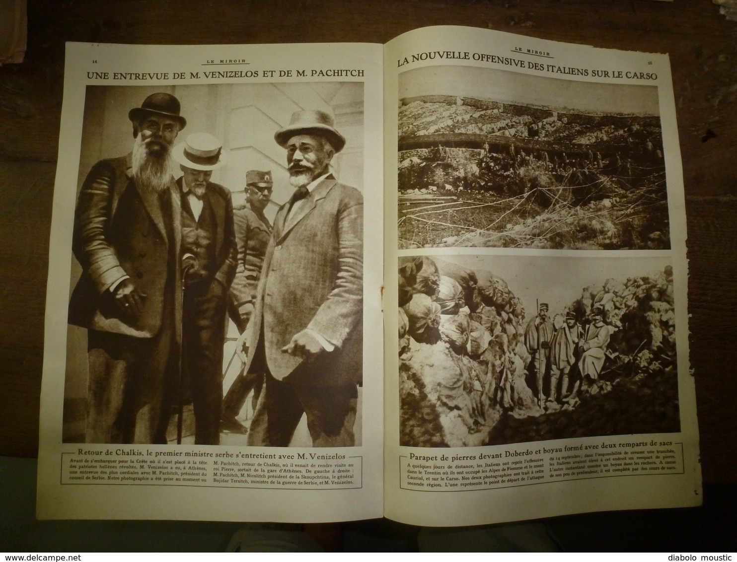 1916 LE MIROIR:Auto-mitrailleuses de l'armée belge;Cléry,Maurepas,Le Forest;Anglais à Guillemot; Cap,Usine Krupp;etc