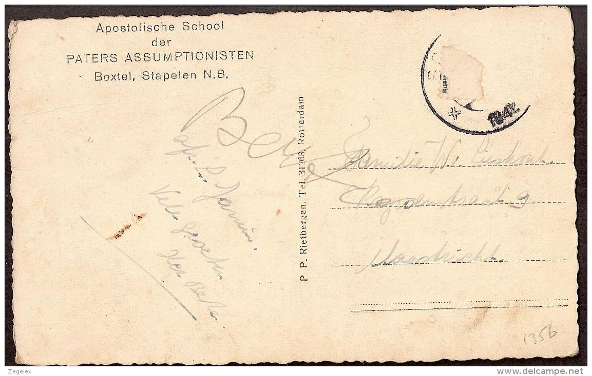 Boxtel, Stapelen (N.B.) Apostolische School Der Paters Assumptionisten. 1942 - Hal - Zeldzaam - Boxtel