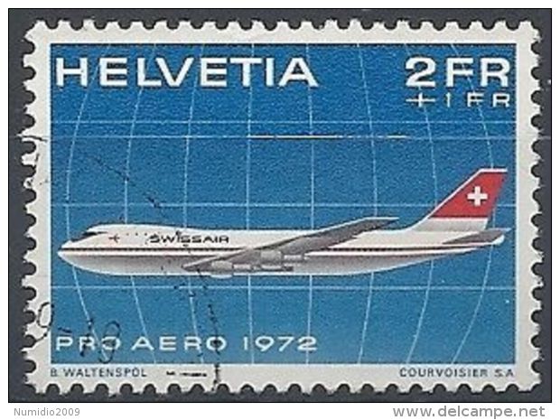 1972 SVIZZERA USATO POSTA AEREA - SZ190 - Usati