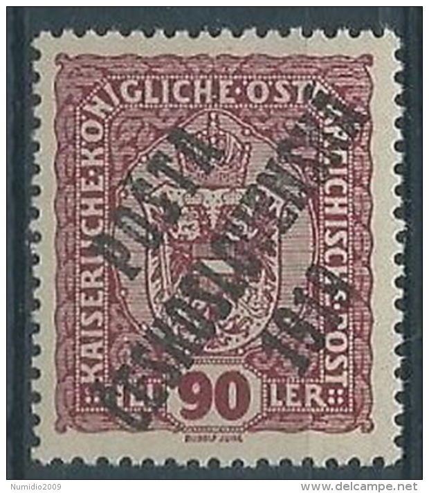 1919 CECOSLOVACCHIA SOPRASTAMPATO 90 H AUSTRIA N.156 MH * - CZ028 - Nuovi