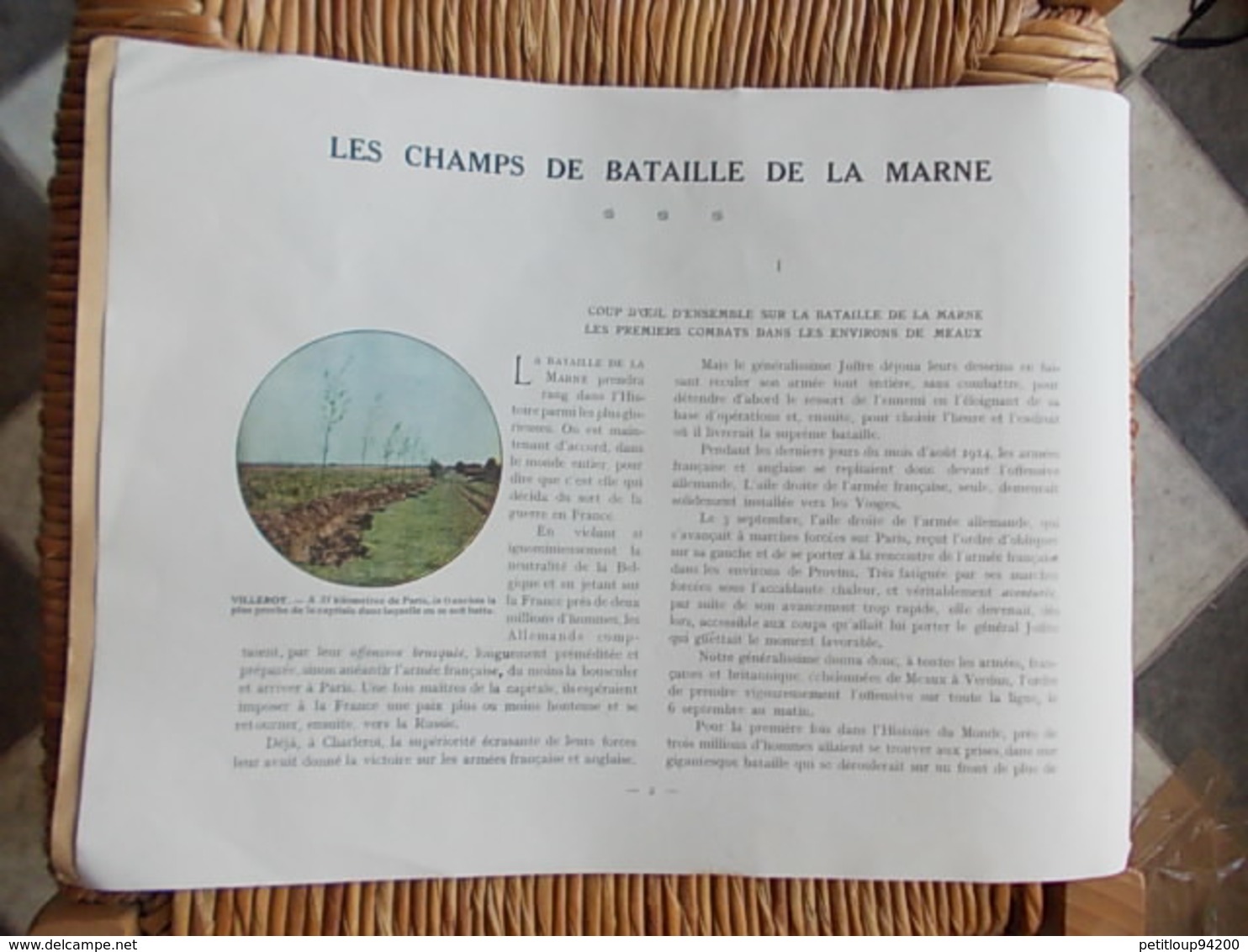 FASCICULE 20 PHOTOGRAPHIES EN COULEURS No1 Les Champs De Bataille De La Marne TEXTE DE GERVAIS-COURTELLEMONT Année 1915 - Frankreich