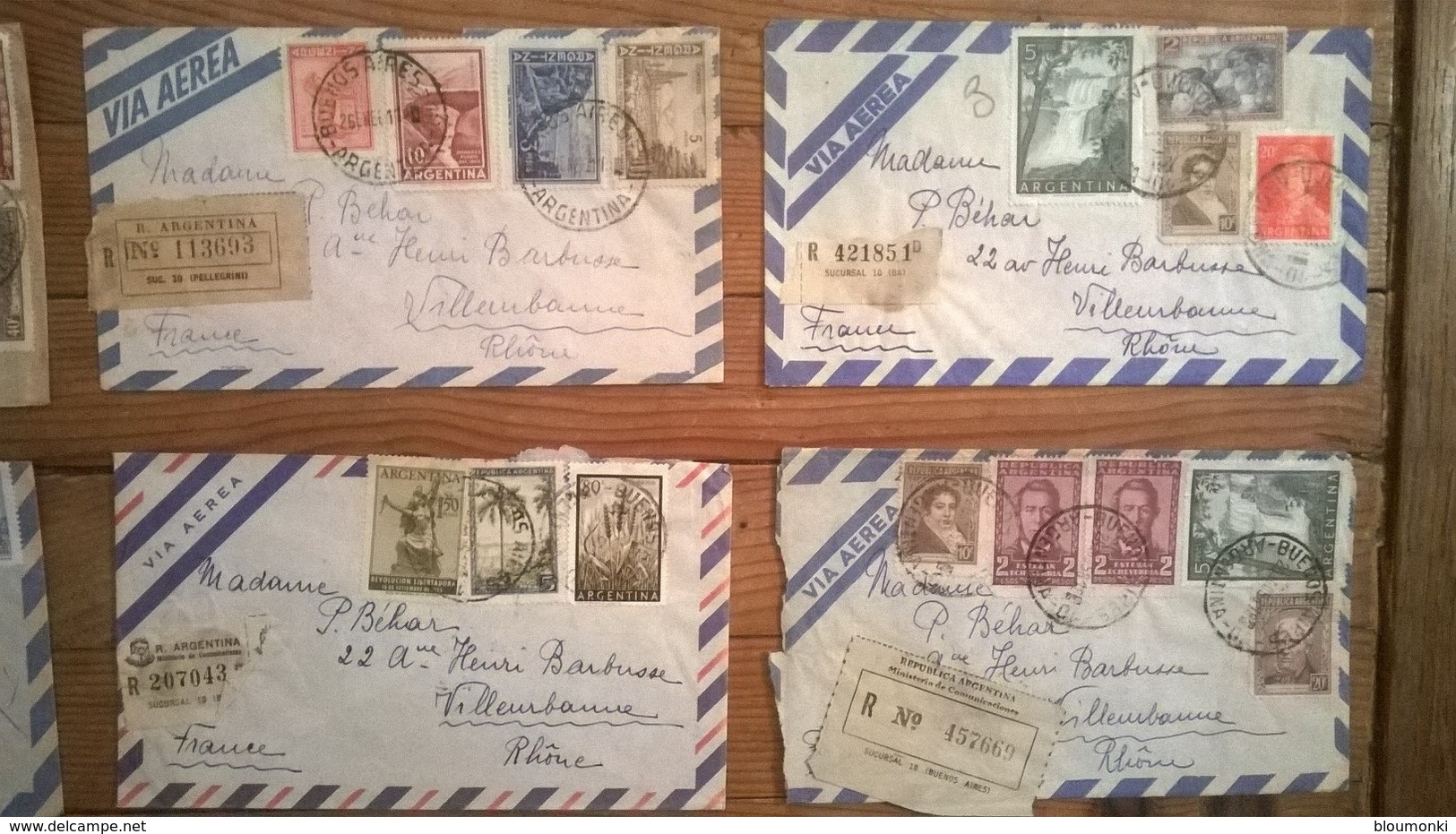 lot de 26 enveloppes et timbres ARGENTINA / Argentine