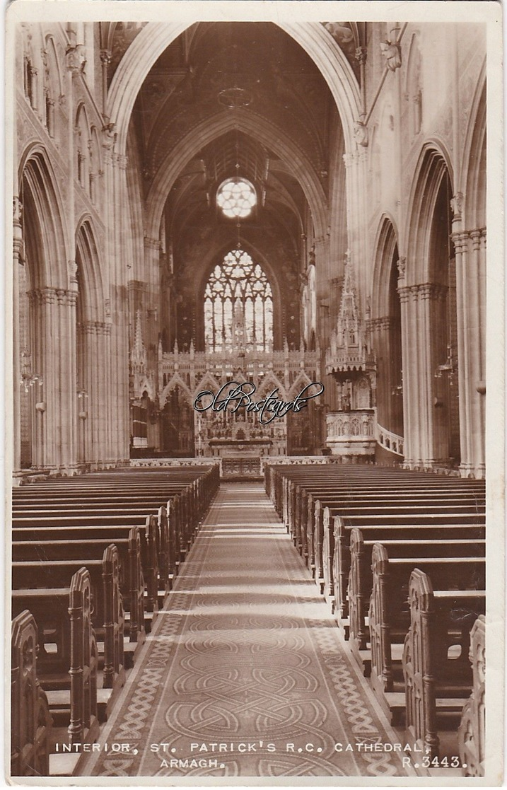 Valentine Real Photo Postcard..Interior St Patricks Cathedral. Armagh - Armagh